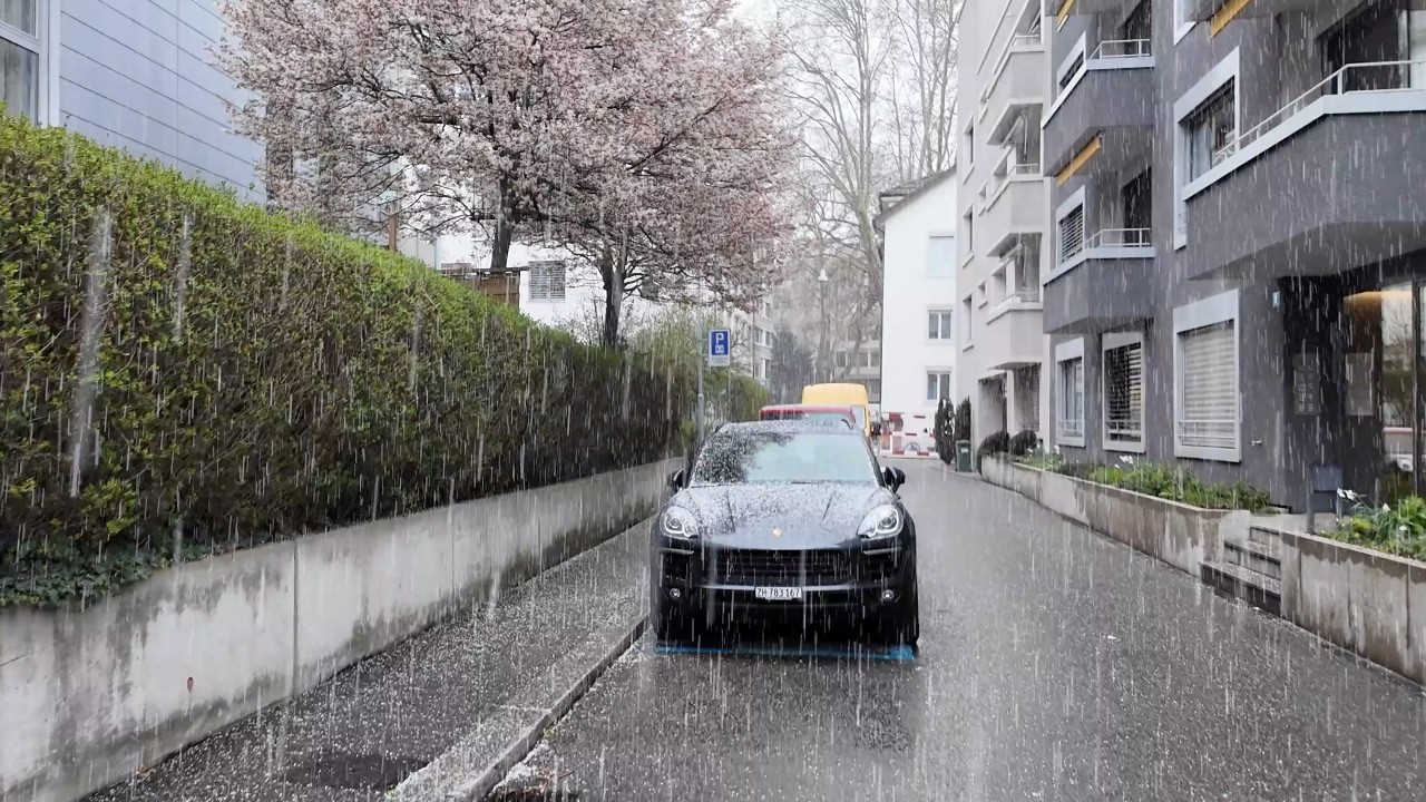 Snow in Spring 🌨 Zurich walk March 2026 🇨🇭 Switzerland 4K Walking Tour