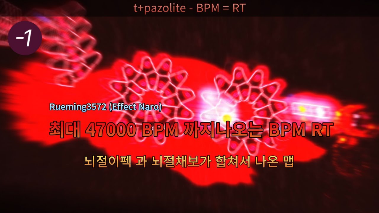 [ADOFAI Custom #20] t+pazolite - BPM = RT (Full-Effect) 예전에 만들다 다시만든 개 뇌절맵 나로님과 합작! (map 르밍 & Naro)