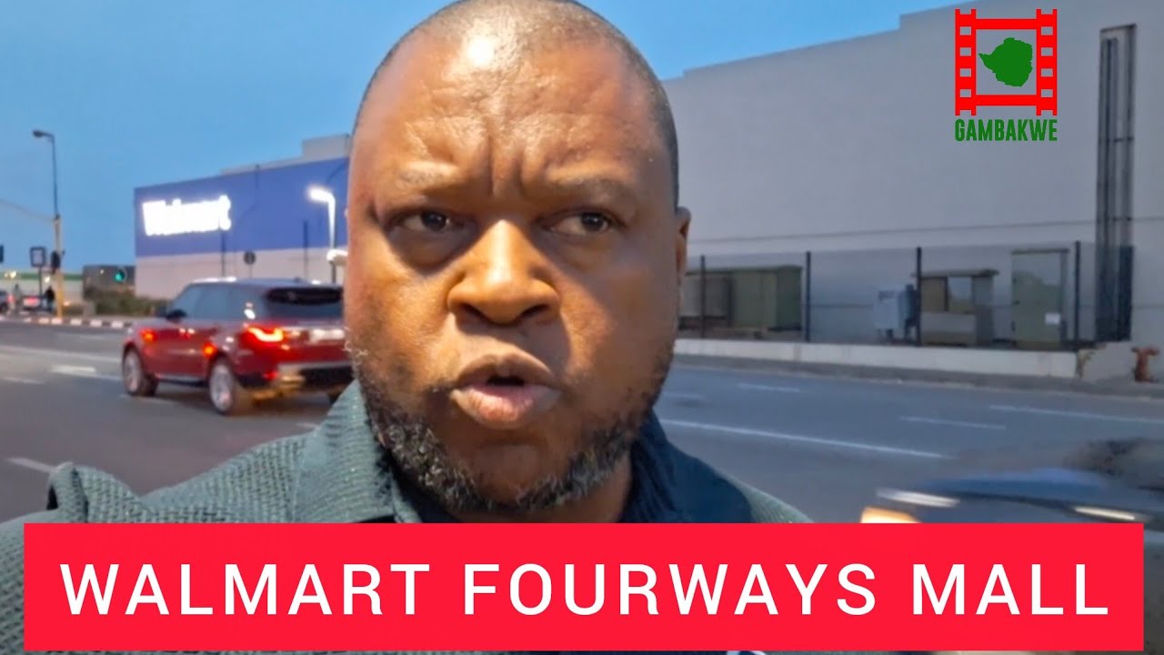 Гамбакве исследует новый Walmart в торговом центре Fourways Mall &mdash; второй Walmart в Южной Африке.
