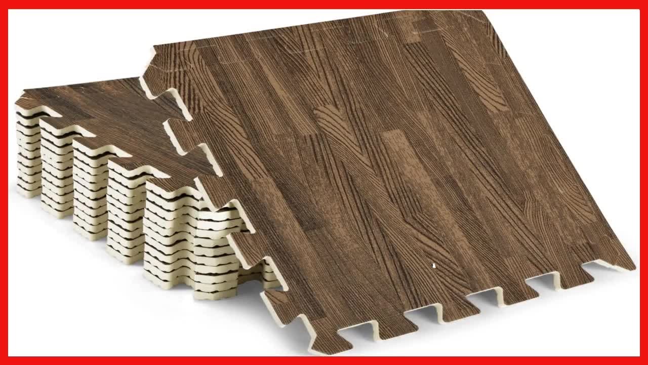 Yes4All Interlocking Exercise Foam Mats with Border &ndash; Interlocking Floor Mats for Gym Equipment