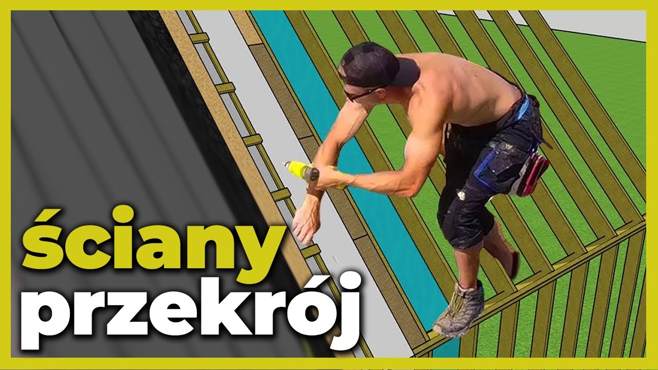 Przekrój ścian zewnętrznych w MAŁYM Domu Szkieletowym !!