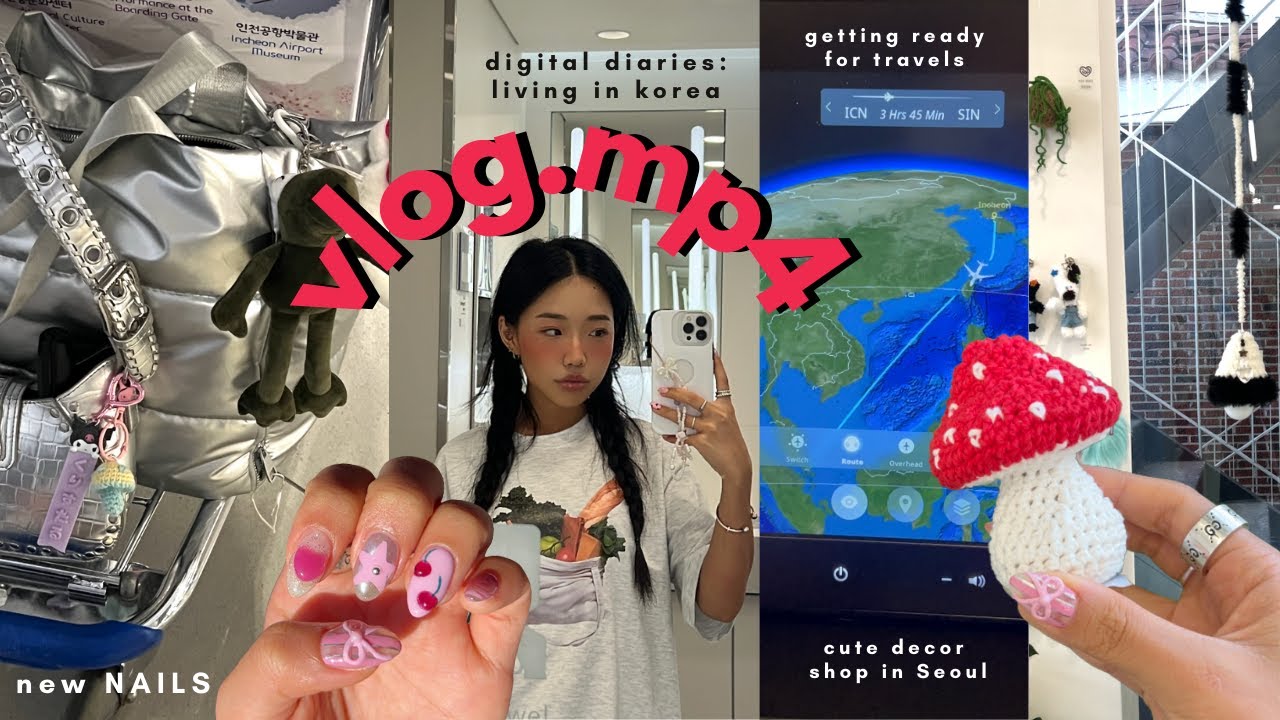 vlog: weekend in korea, lewkin clothing HAUL, aesthetic nail shop, prep for a trip 🎀