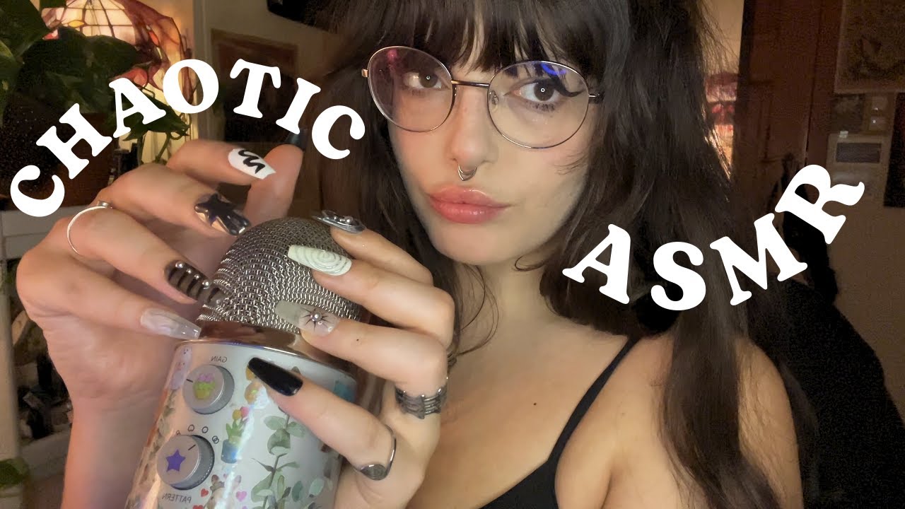 ⋆.˚ ☾  loud, fast & aggressive ASMR w/ long nails, mouth sounds & anticipation ☾⋆.˚