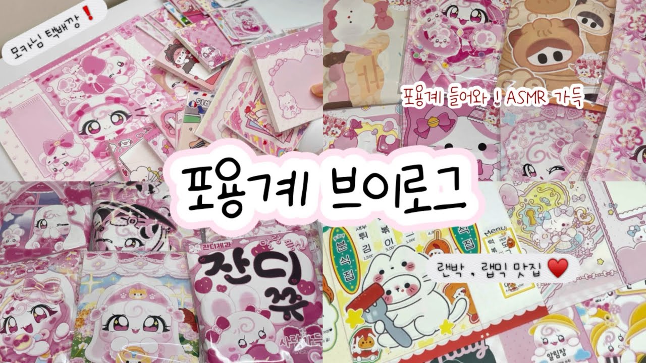 #포장계 포용계 브이로그❤️ 소품/문구사장/#포용 #sanrio #asmr#문구덕후#sticker  