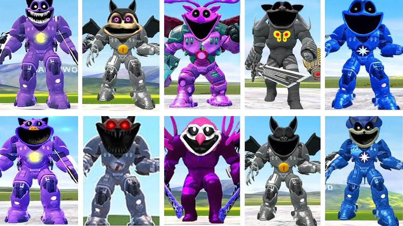 ALL MECHATITAN EVOLUTION FAMILY FROM CREATURE SMILING CRITTERS FORGOTTEN  POPPY CHAPTER3 In Gmod!