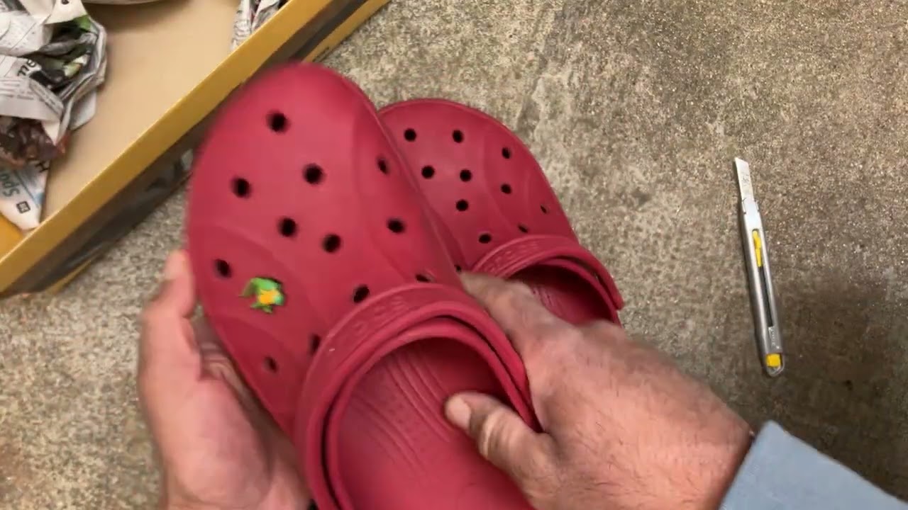 ARNAQUE LE BON COIN CROCS ABÎMÉ ET SOIT DISANT 43 AU LIEU DE 45 REÇU