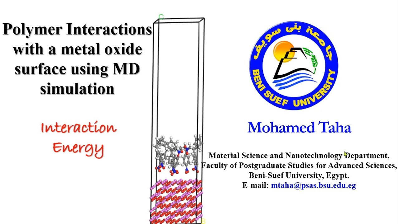 MM01 | 16 | Polymer Interactions with a metal oxide surface using MD simulation