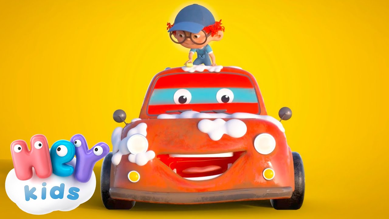 Lavare la macchina rossa! 🚘  Splish splash | Canzoni per Bambini | HeyKids Italiano