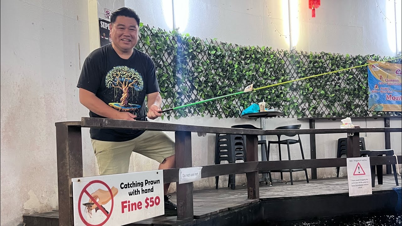 Singapore 2025 🇸🇬 Prawn Fishing at Fish @ Bugis+ at the Top 7th Floor Catch, Grill, and Eat $23 hr
