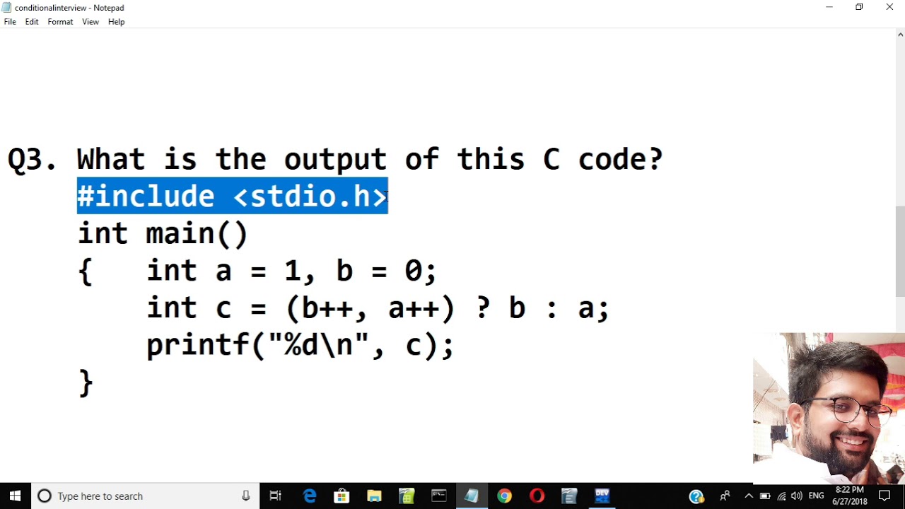 Conditional Operator | C interview questions and answers