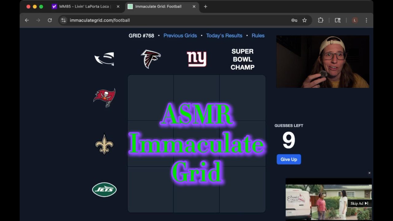 Whisper ASMR: Immaculate Grid NFL