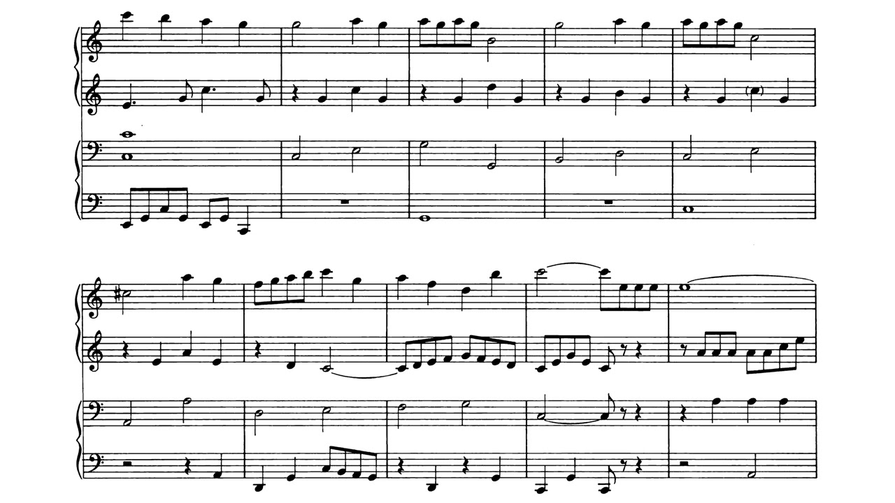 [Alfred Schnittke] Sonatina for Piano 4 Hands in C Major (Score-Video)