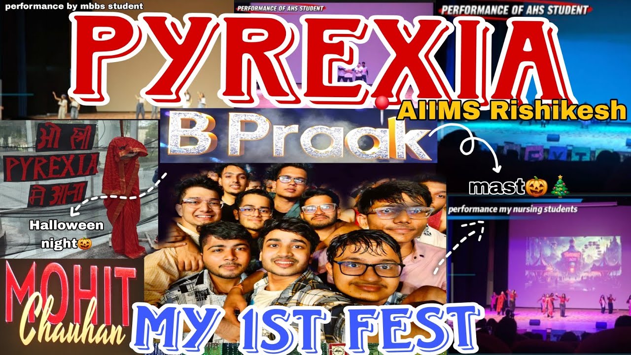My 1st fest at AIIMS RISHIKESH 🎀 | Day 1 🎉 | Dance | masti | PYREXIA | 5k on youtube🥹😭| #neet #aiims