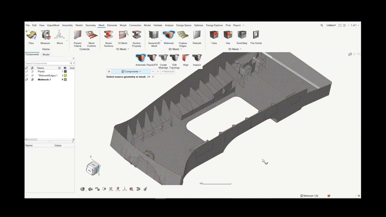 HyperWorks 2021: 2d Meshing Tools