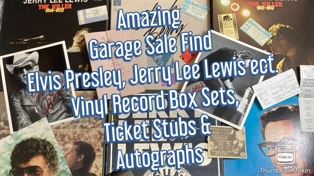 Garage Sale Find.  Elvis Presley ,Jerry Lee Lewis,  Vinyl Records Box Sets Ticket Stubs & Autographs