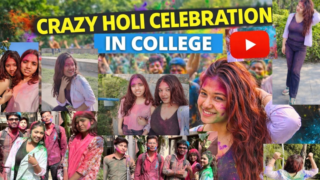 Crazy holi celebrations in college #holi#celebration #fu#college