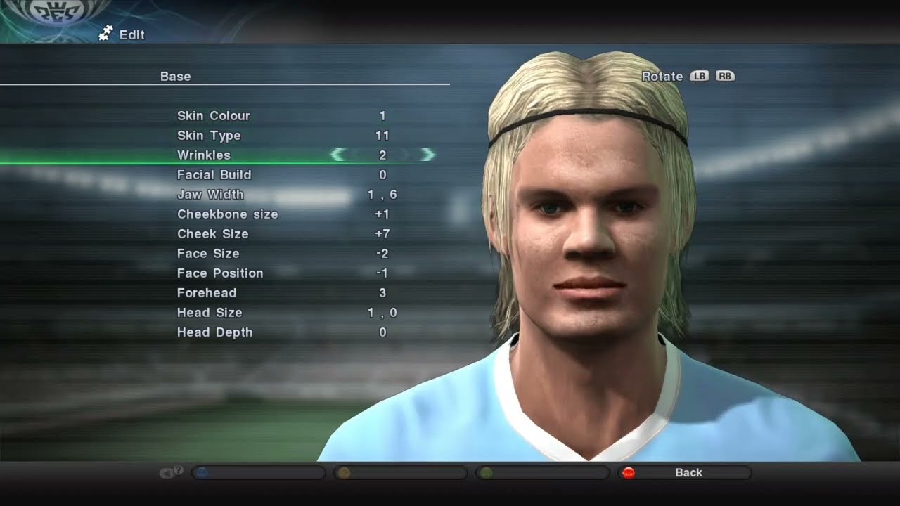 Erling Haaland build face PES 2011