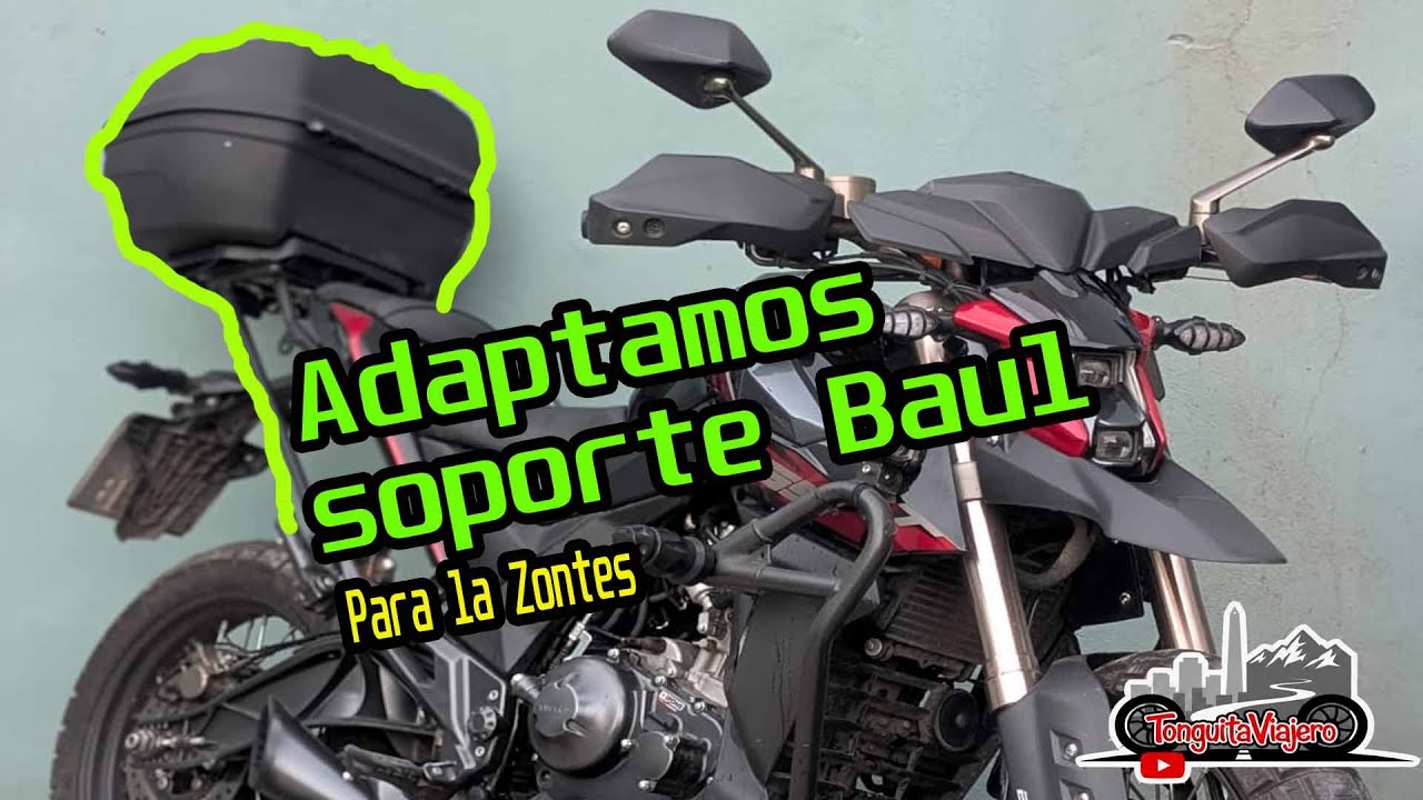 💪 Adaptando Soporte Baúl para la ZONTES  y alforjas TVS 😀