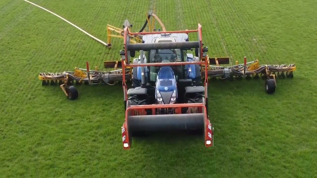 first manure of 2023 | Fa. de Gorter | New Holland t7 blue power + Schouten sleepslang