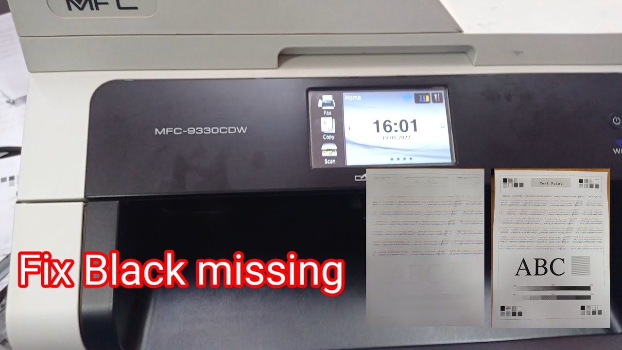 How to fix Brother MFC-9330CDW Black missing