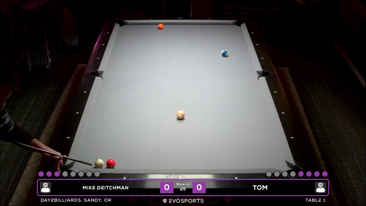 MIKE DEITCHMAN  vs TOM - DAY2BILLIARDS - TABLE 1 | EvoSports
