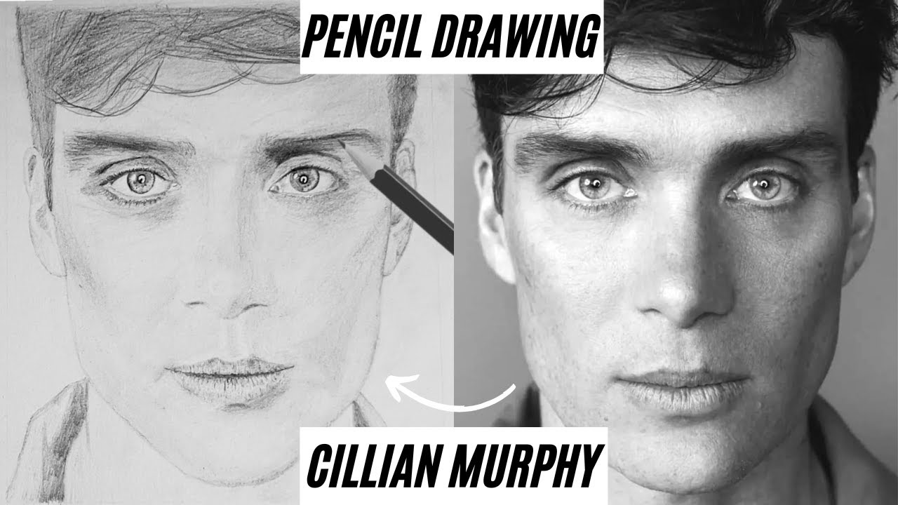 Graphite Portraits | Cillian Murphy | Pencil Art Timelapse