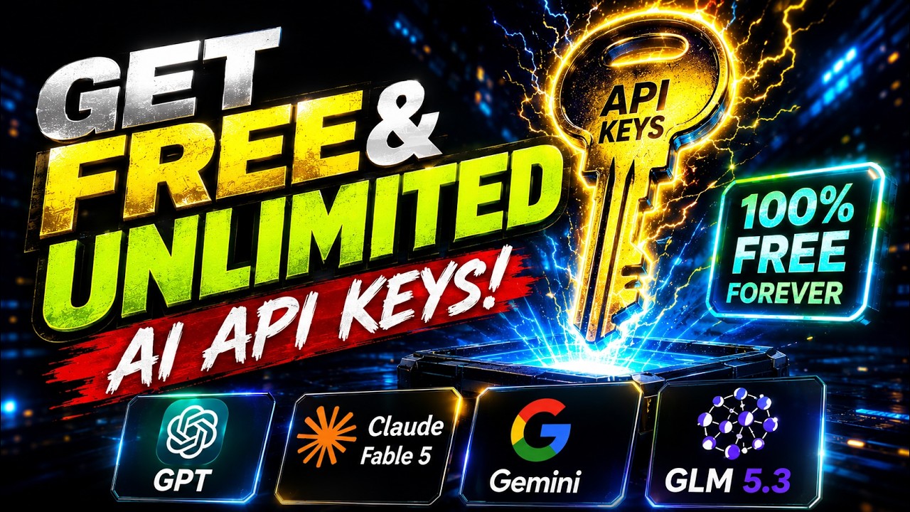 🔥Получите БЕСПЛАТНЫЕ и БЕЗЛИМИТНЫЕ ключи AI API! GPT, Claude Fable 5, Gemini, GLM 5.3
