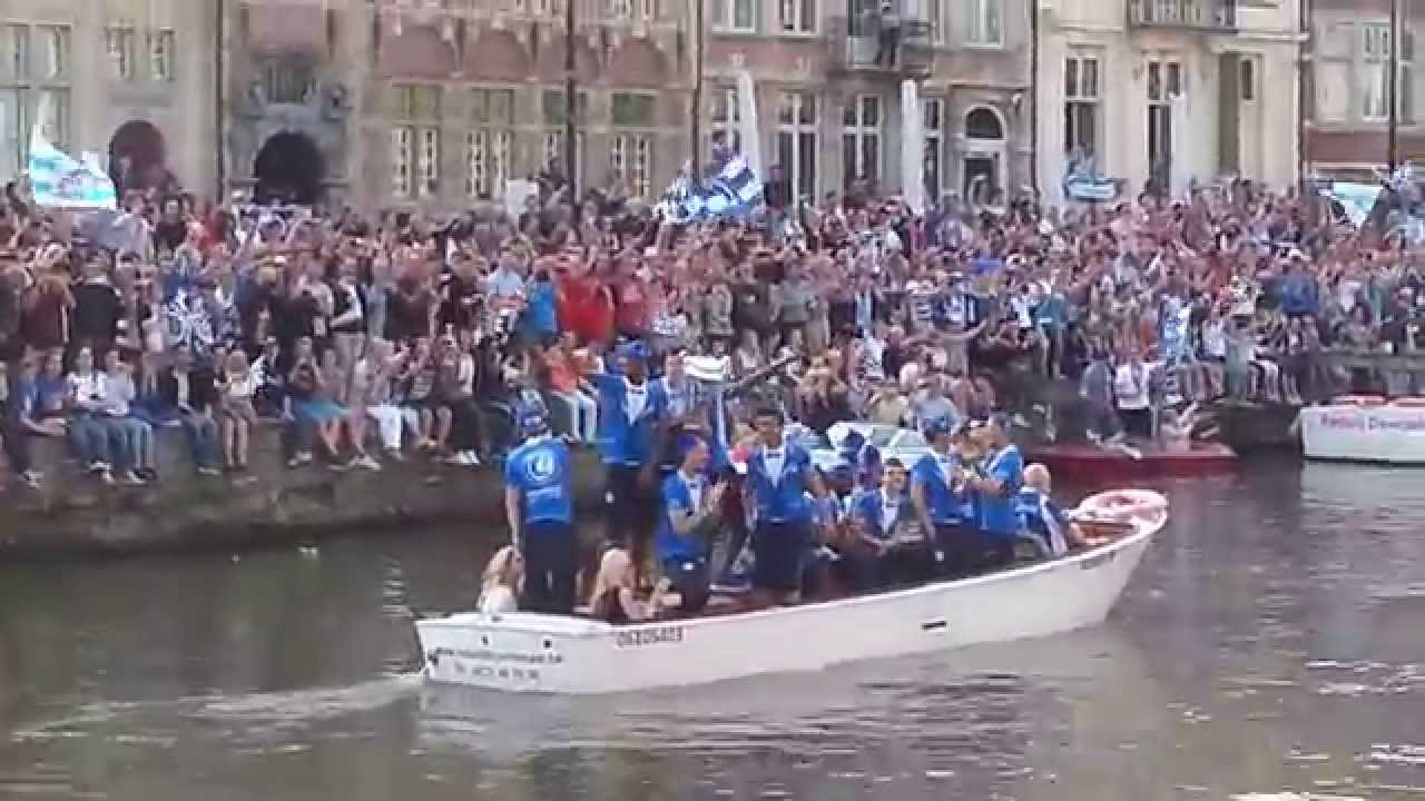 KAA Gent kampioen - Graslei & Braunplein (stadshal) 24/05 sfeer