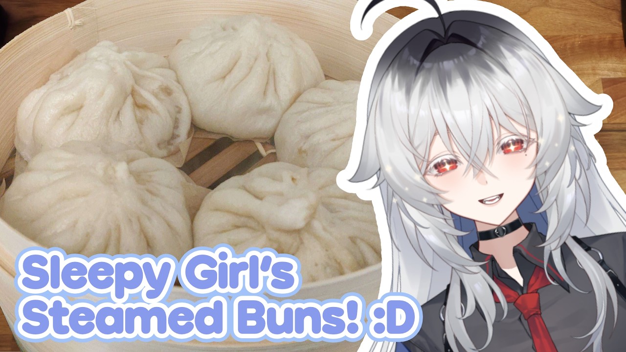 [Handcam Cooking] Sleepy Girl Makes Steamed Buns :D