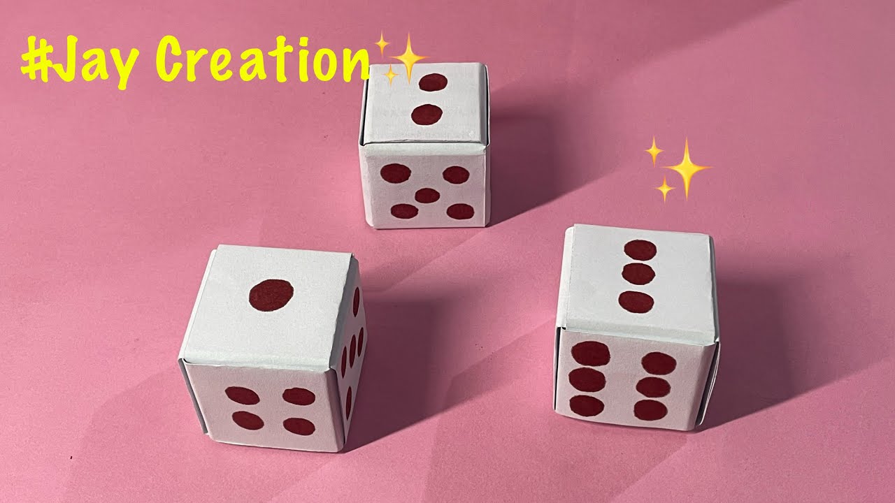 How to prepare white paper cube dice #diy #papercraft #origami #creative @jaycreation2024
