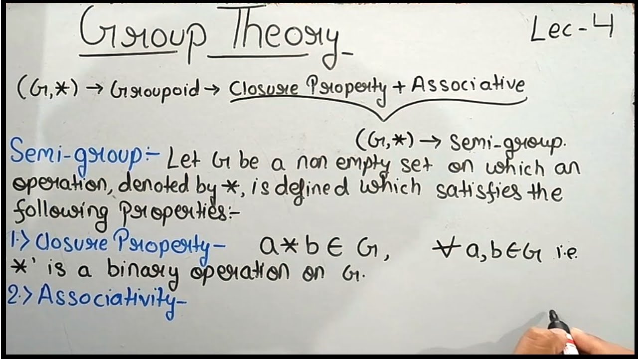Group Theory | Semigroup | Examples | Lecture 4 | Theta Classes