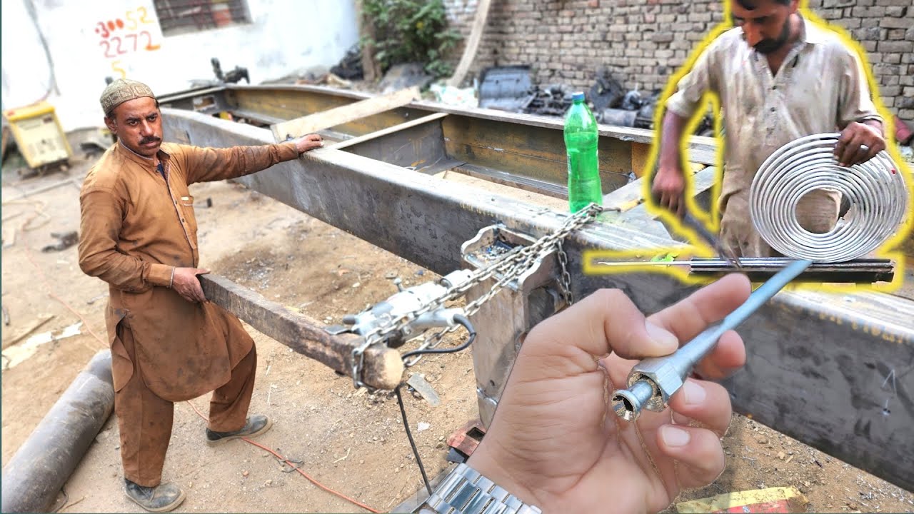 Rebuilding A Old TRUCK | Pressure Pipe Making & Fitting By Hand Made Basic Tools, Fully Restoration