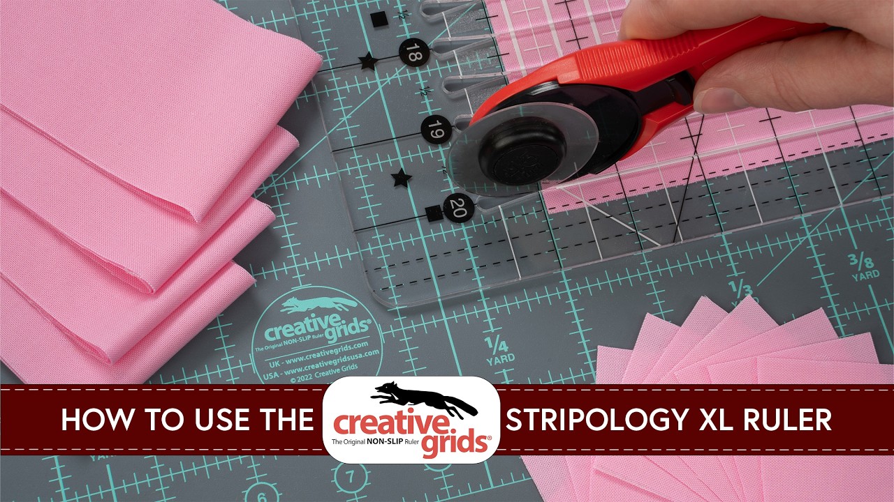 Как пользоваться линейкой Creative Grids Stripology XL | Shabby Fabrics