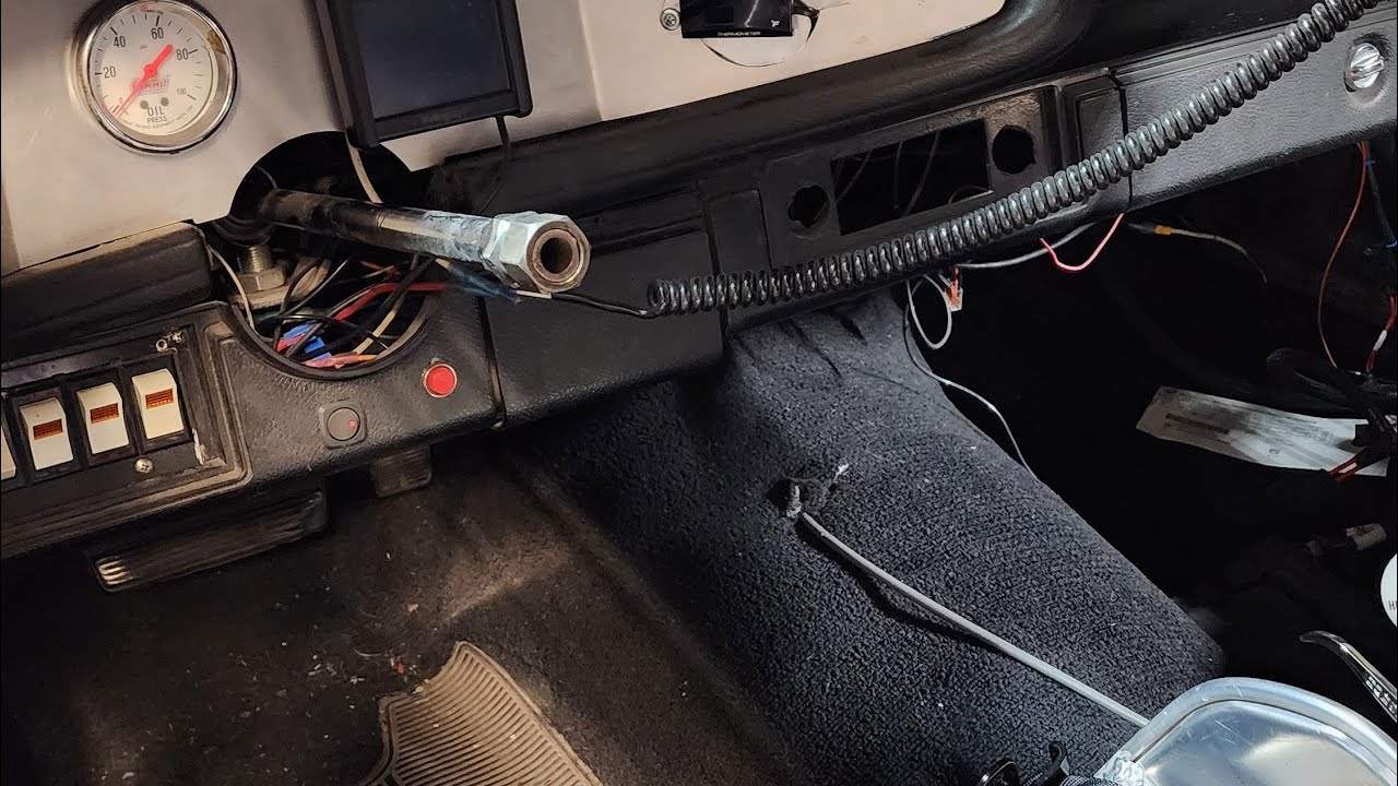 installing transmission temperature gauge!!