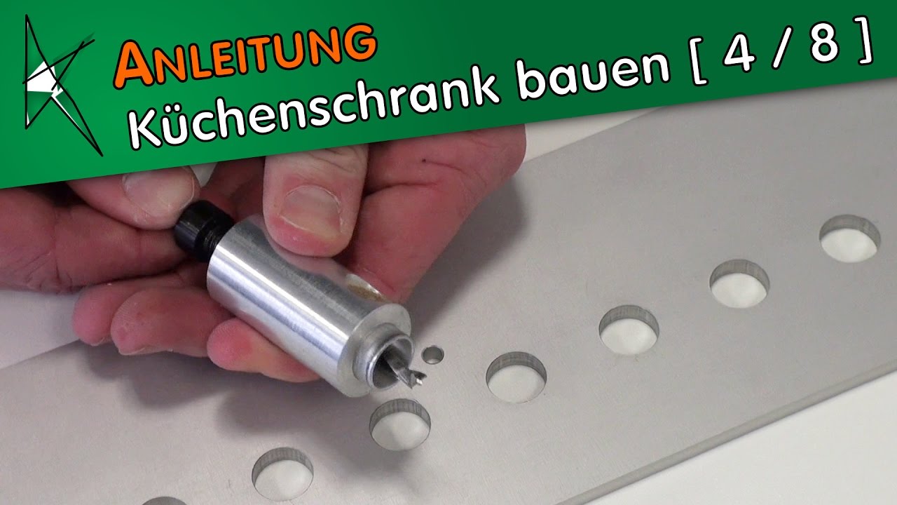 Küchenunterschrank bauen [ 4 / 8 ] - Accura-Bohrschablone für Lochreihenbohrungen