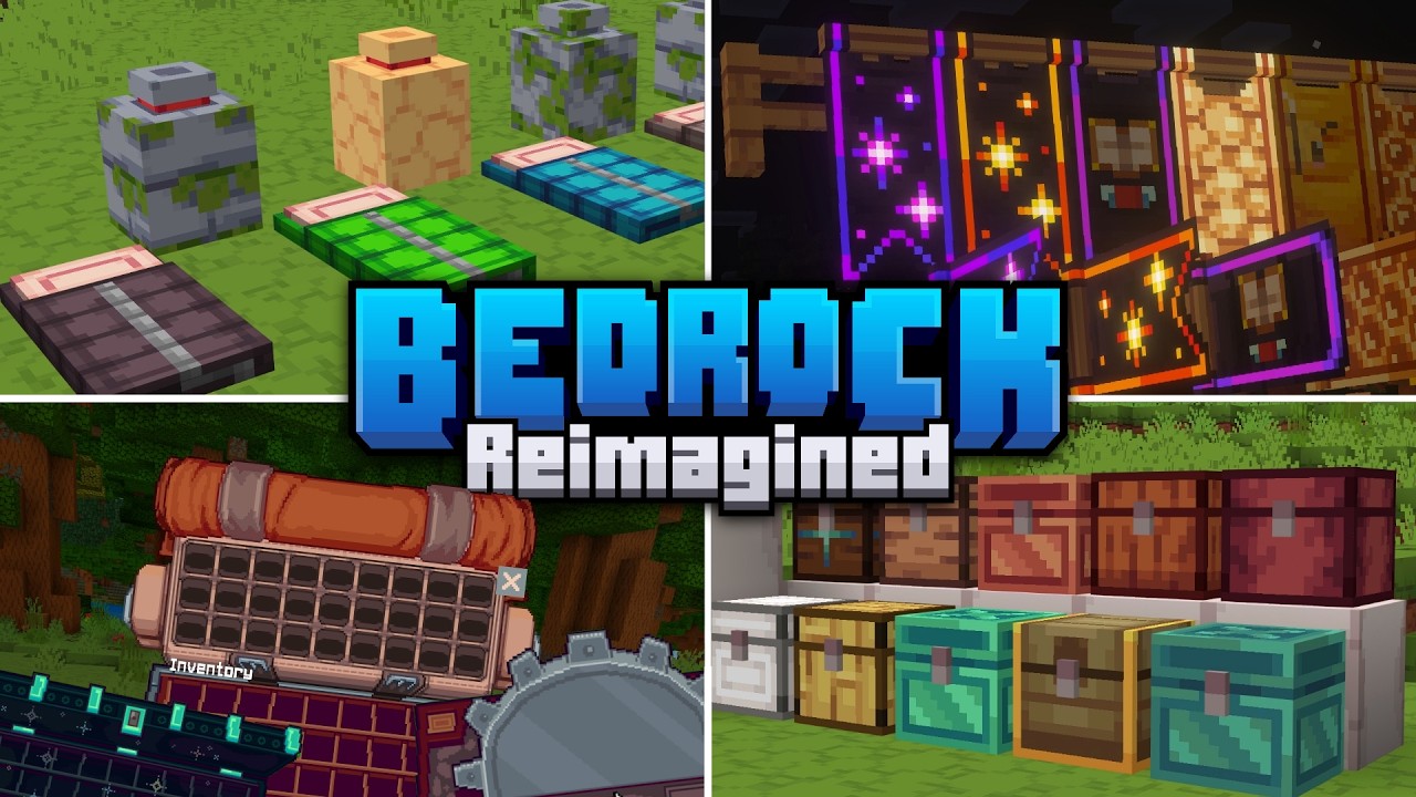 +100 Novidades que o Addon Bedrock Reimagined Addon - Minecraft PE (Bedrock)