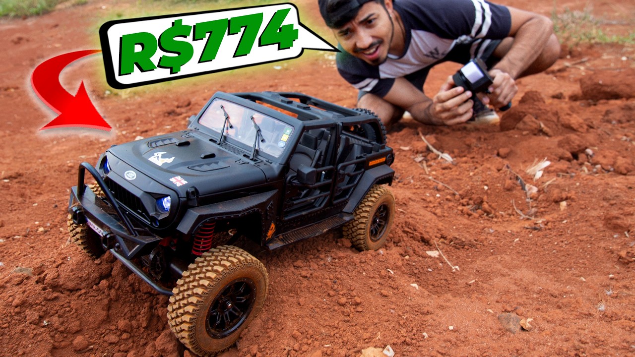 PESADO! Comprei o NOVO Carro de Controle Remoto Crawler off road 4x4! | MN128 Jeep Rubicon