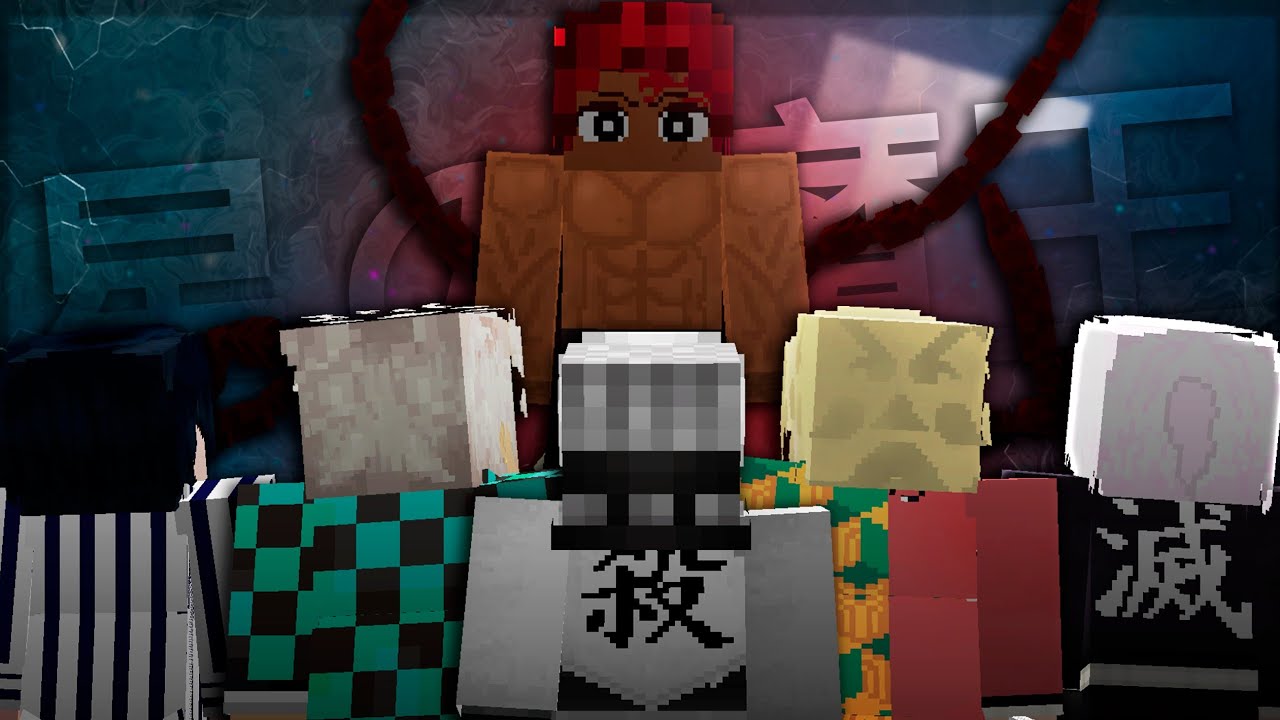 1 DEMON KING vs 5 HASHIRAS no Minecraft Demon Slayer! (ou quase isso rs)