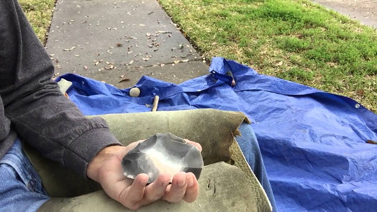 flintknapping turtles direct percussion pressure and fluting 1st of 6 videos