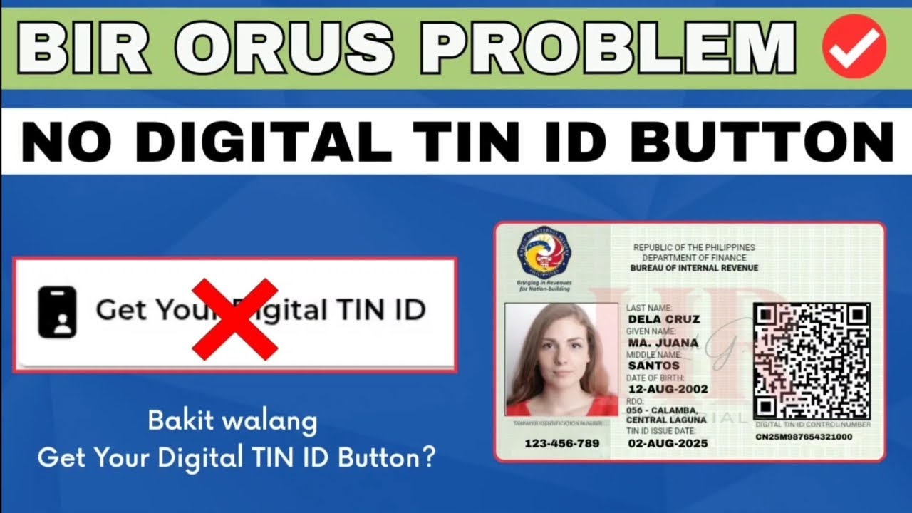 HOW TO FIX BIR ORUS PROBLEM NO DIGITAL TIN ID BUTTON | BAKIT WALANG DIGITAL TIN ID | HR LEAH G.