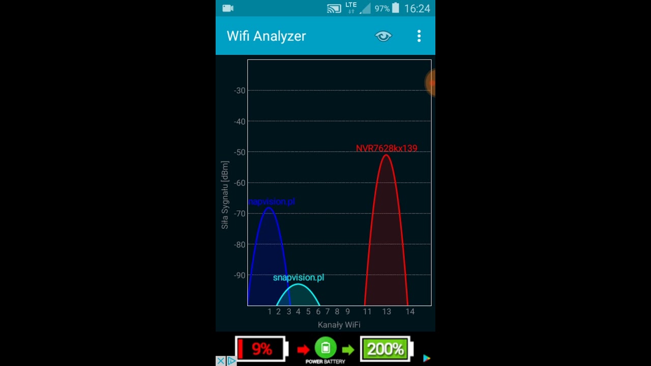 W jaki spos&oacute;b sprawdzić zakł&oacute;cenia z innych sieci, za pomocą aplikacji WIFI ANALYZER?