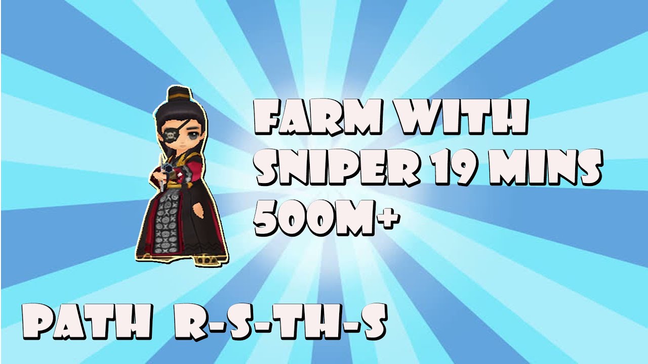 Celestia Luna Farm sahel zone with sniper class 19mins 500m+
