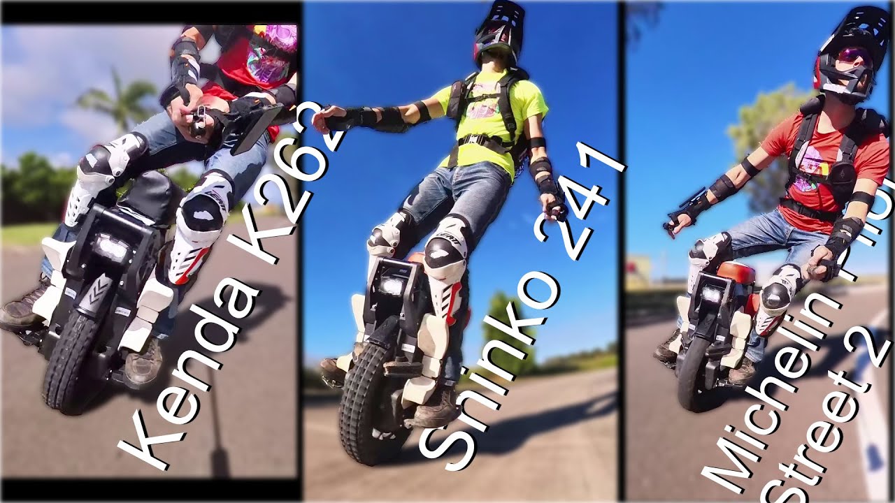 Сравнение шин Kenda K262, Shinko 241 и Michelin Pilot Street 2 для EUC и Leaperkim Lynx