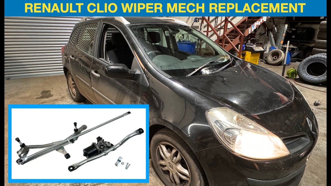 Замена механизма и мотора стеклоочистителя Renault Clio 2008 года