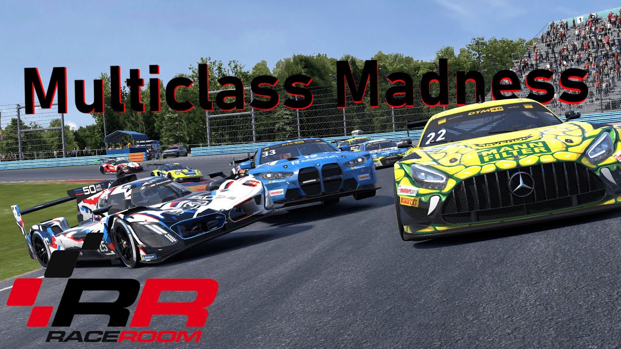 Multiclass in RaceRoom is Complete Chaos | Watkins Glen GT3 & HY