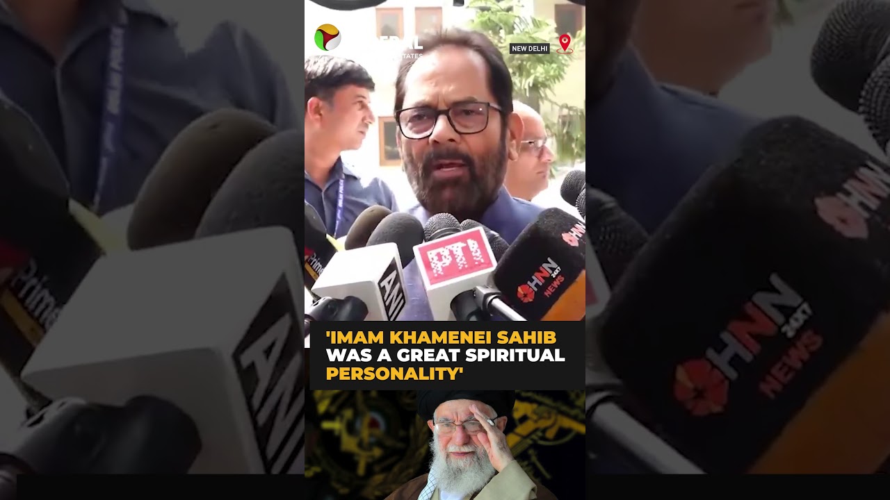 Mukhtar Abbas Naqvi pays tribute to Iran&rsquo;s Ali Khamenei in Delhi