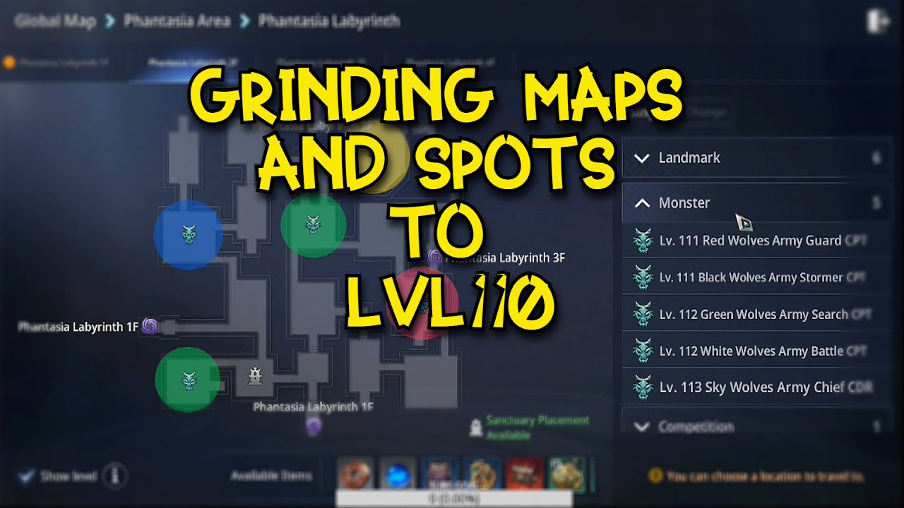 LVL100 to LVL110 AFK MAPS AND SPOTS | MIR4