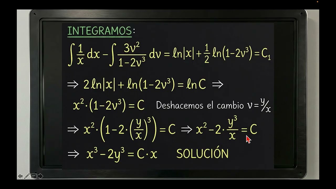 Ecuaciones diferenciales Homogéneas (primer orden y primer grado)