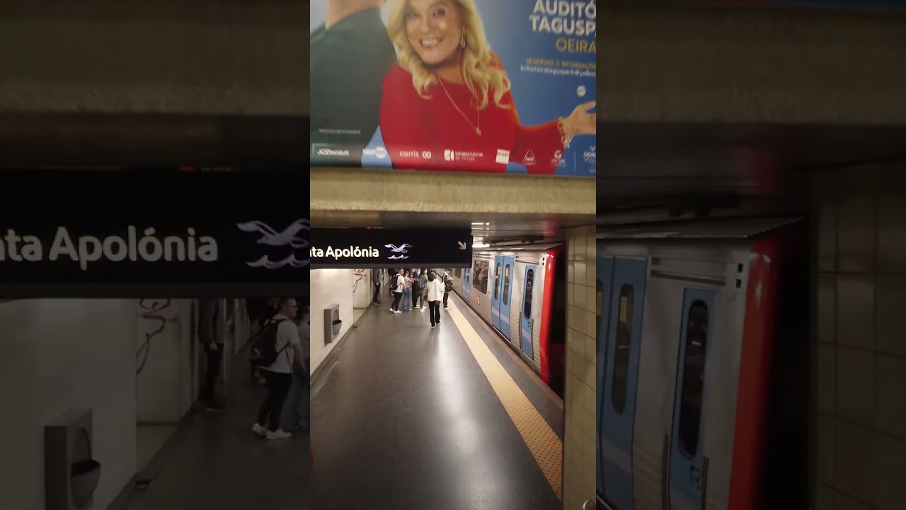 From S&atilde;o Sebasti&atilde;o (red line) to Restauradores  (blue line)