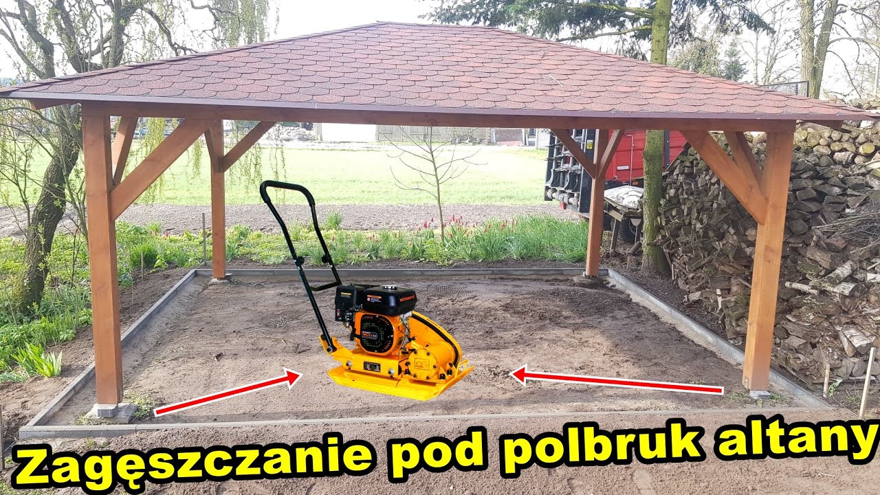 Projekt Altana cz. II | Wybieranie gruntu | Zagęszczanie pod kostkę brukową |   Podsypka pod Polbruk